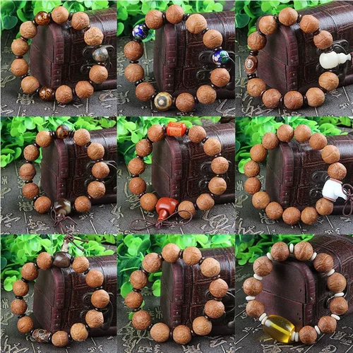 尼泊尔藏式凤眼菩提正眼佛珠手串圆珠打磨单圈佛珠手链