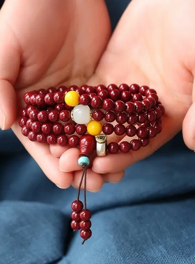 天然朱砂手串八大守护神手链女珠