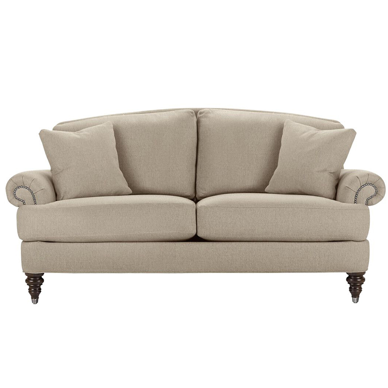 美式三人沙发海绵定制田园拉扣