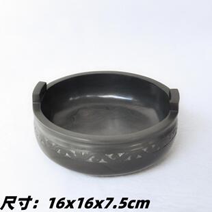 中国彩砚苴却砚手工雕刻仿古香炉砚台笔洗石质细腻绿料纯净收藏