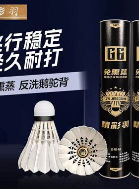 正品精彩羽毛球G6耐打王鹅毛训练比赛专用12只装室内户外运动