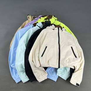 连帽夹克冲锋衣外套女潮 户外防风防泼水宽松短款 国内单 大捡漏