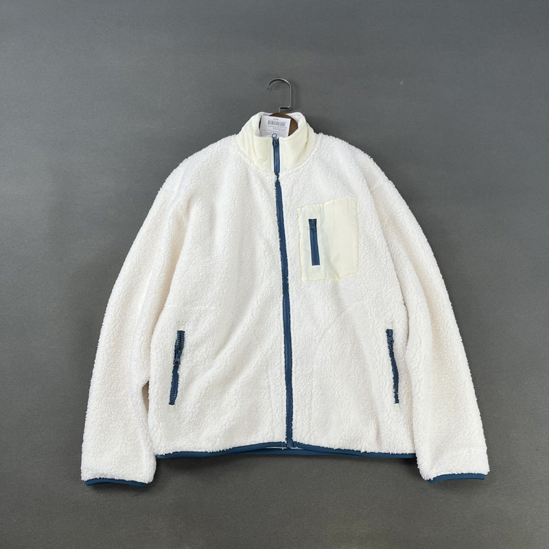 仿羊羔绒宽松立领夹克摇粒绒外套