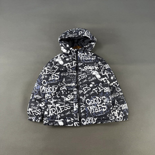 保暖加厚中大童男女儿童连帽棉衣棉服外套 冬季 俄罗斯单 柜300