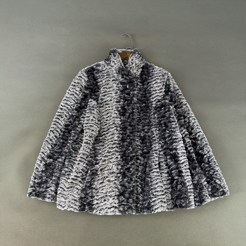 轻熟风仿兔毛皮草上衣毛毛外套女