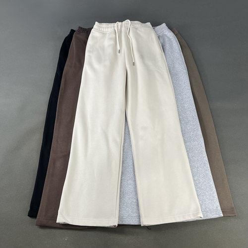 宽松直筒裤加绒休闲裤抓绒卫裤女