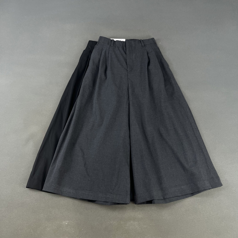 通勤OL宽松高腰阔腿裤七八分裤女