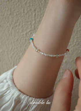 设计感天然白蝶贝手链串珠气质