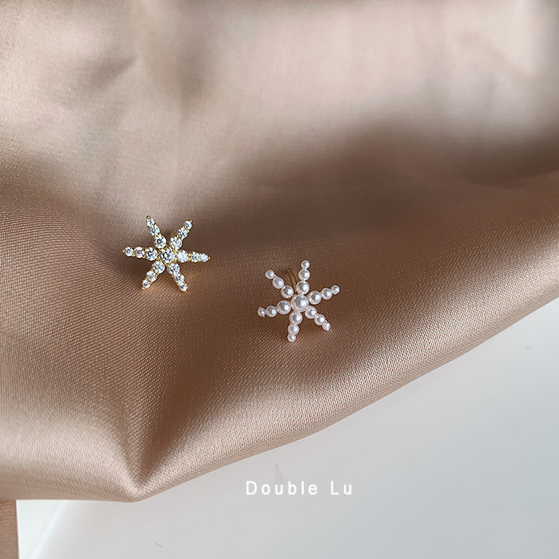 小海星耳环通体s925小花仙气星星