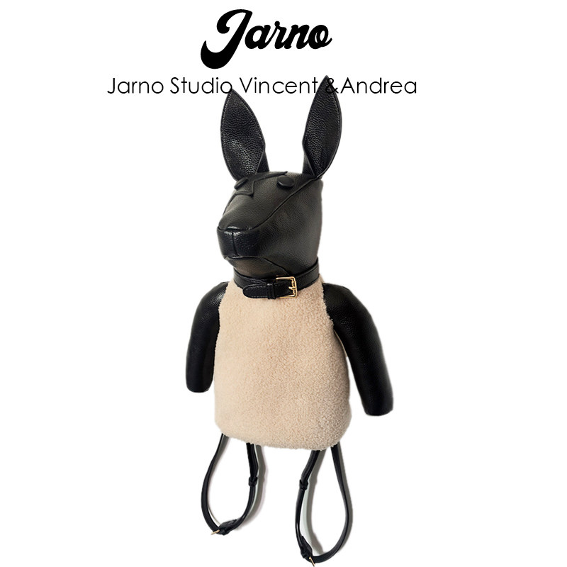 冬季辣妹风兔子毛绒双肩包