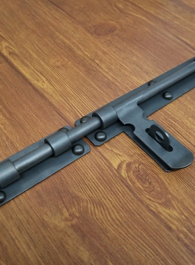 纯铜仿古门栓闩黄铜插锁户外木合金门花园复古全铜哑光炭黑色插销