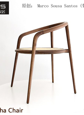 初森家具Aranha Chair蜘蛛椅白蜡木单人椅北欧风现设计师靠背餐椅