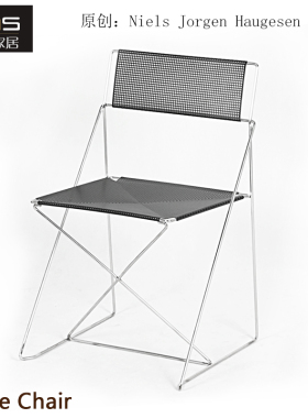 初森家具X-line Chair艾克斯线椅不锈钢单人椅经典简约现代风餐椅