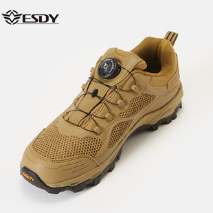 ESDY户外徒步登山鞋男士低帮网鞋网面透气男鞋跑步运动防滑越野
