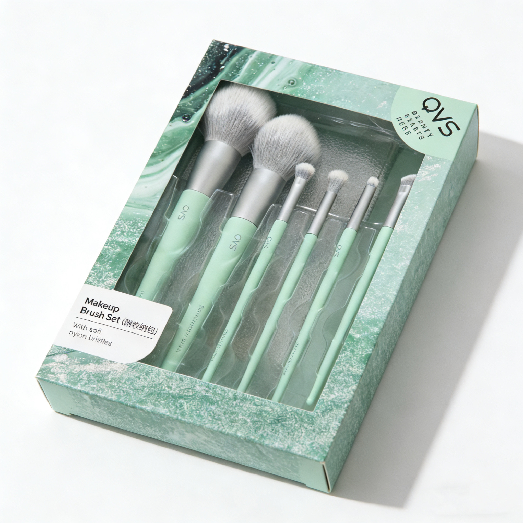 QVS眼部化妆套刷4支装附收纳包刷毛浓密柔顺高光粉刷眼影刷,彩妆/香水/美妆工具,化妆刷,淘宝优惠券,粉丝福利购,淘宝优惠卷