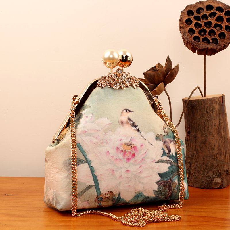 18人字形免裁熨烫浅金镶钻口金包diy材料包宋锦解闷国风新中式,居家布艺,缝纫DIY材料套装,淘宝优惠券,粉丝福利购,淘宝优惠卷