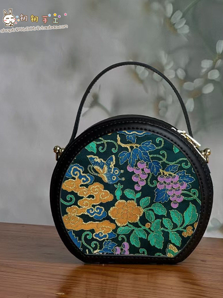 Круглая сумка для торта fight leather предпродажный ключ key кожаная сумка ручной работы Song Jin bag сумка из самодельного материала diy избавляет от скуки ручное шитье Изображение 1