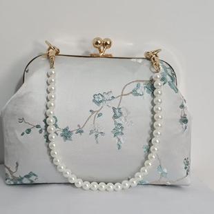 18圆角侧孔钥钥手工材料包自制口金包diy材料包宋锦解闷新中式