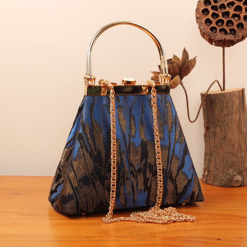 12驳脚短拎手口金包diy钥钥手工材料包自制宋锦包包解闷新中式