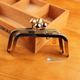 手工拼布艺DIY包包配件14cm银色古铜色梯形无孔口金配螺丝送图纸