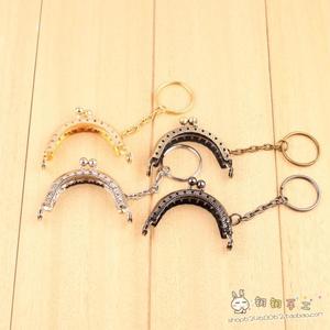布艺DIY包配件/5cm银色古铜浅金枪色压花半圆口金送图纸