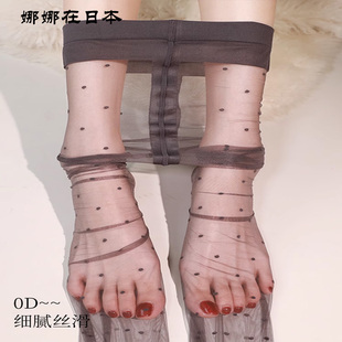日本代购 防勾丝光腿神器性感高透波点0D黑丝 丝袜女超薄全隐形夏季