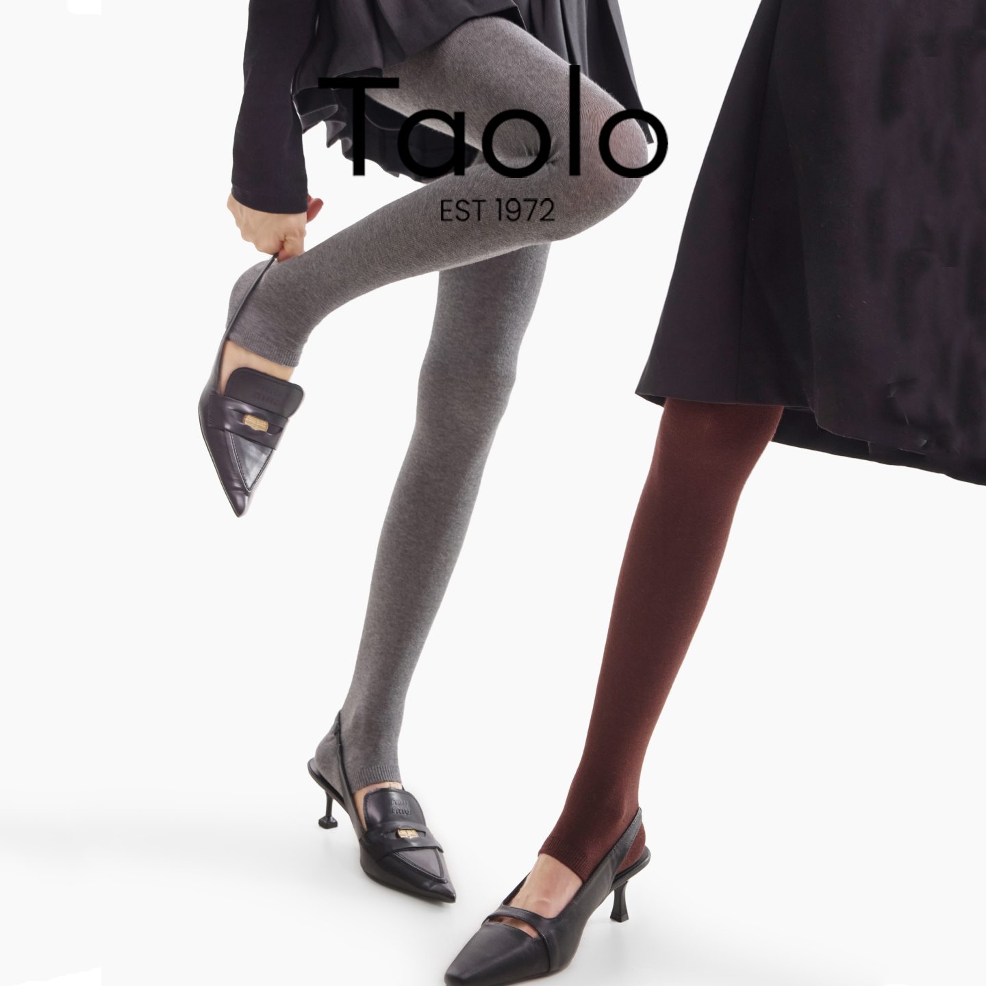 复古摩登辣妹踩脚连裤袜高弹显瘦