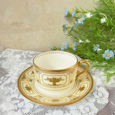 则武Noritake 神灯系列 蚀刻鎏金 咖啡杯 红茶杯  收cang品 罕见