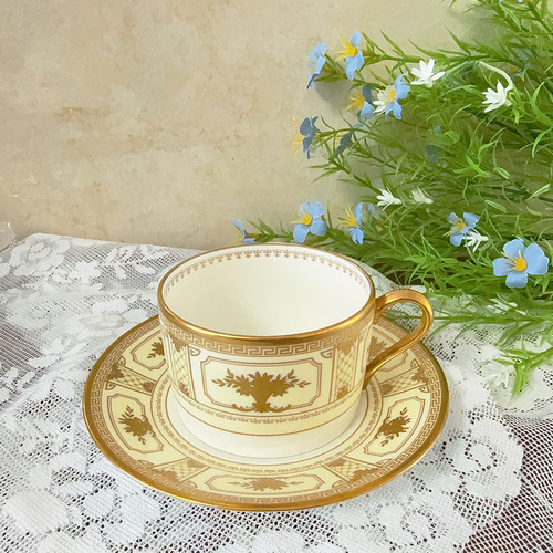 则武Noritake 神灯系列 蚀刻鎏金 咖啡杯 红茶杯  收cang品 罕见