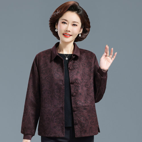 中老年春秋装外套女洋气妈妈上衣