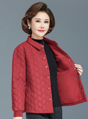 中老年女秋冬装外套高贵妈妈宽松上衣奶奶时尚洋气衣服老太太夹袄