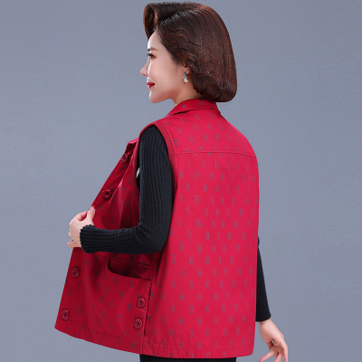 中老年马甲新款纯棉坎肩马夹