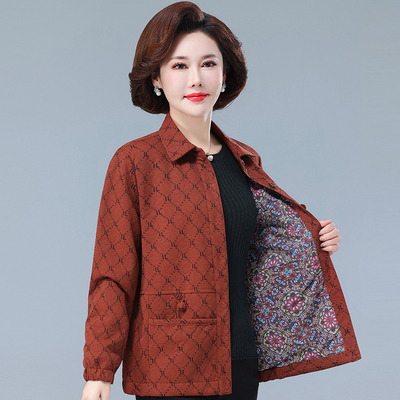 上衣中老年休闲宽松纯棉时尚洋气