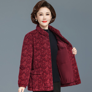 中老年妈妈棉衣老年人女冬装纯棉棉服老太太棉袄加厚保暖外套60岁