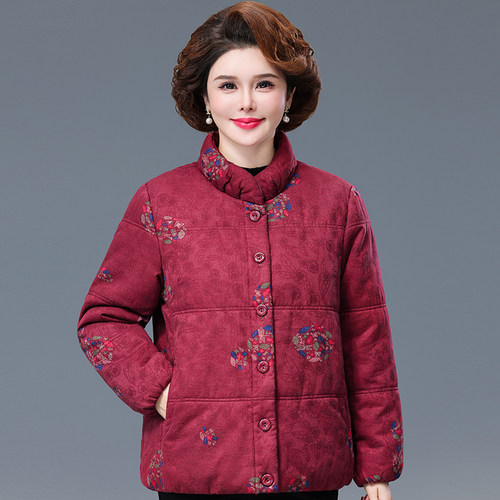 中老年长袖棉服时尚纯棉冬装
