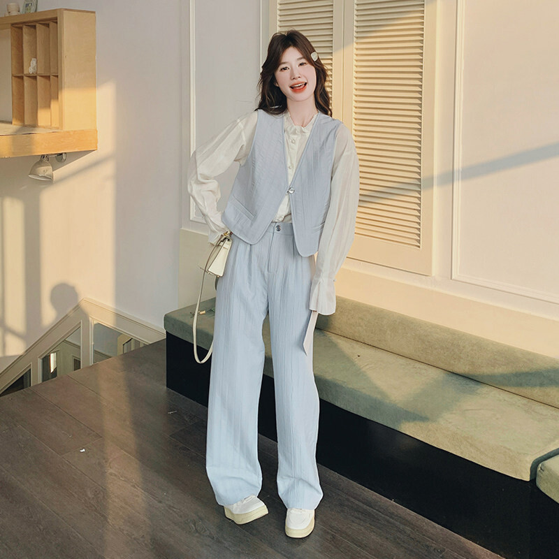春优质常规精品长裤疯狂促销微弹甩卖时尚套装两件套马甲套装新款图片