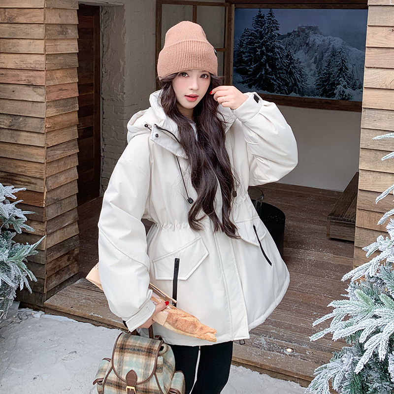 中长款羽绒服外套羽绒服女冬季新款工装派克服时尚小个子收腰显瘦