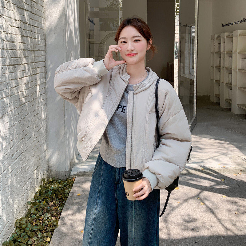 工装显瘦新款上市中性风美洋优质女士翻领精品2026年冬季夹克棉服