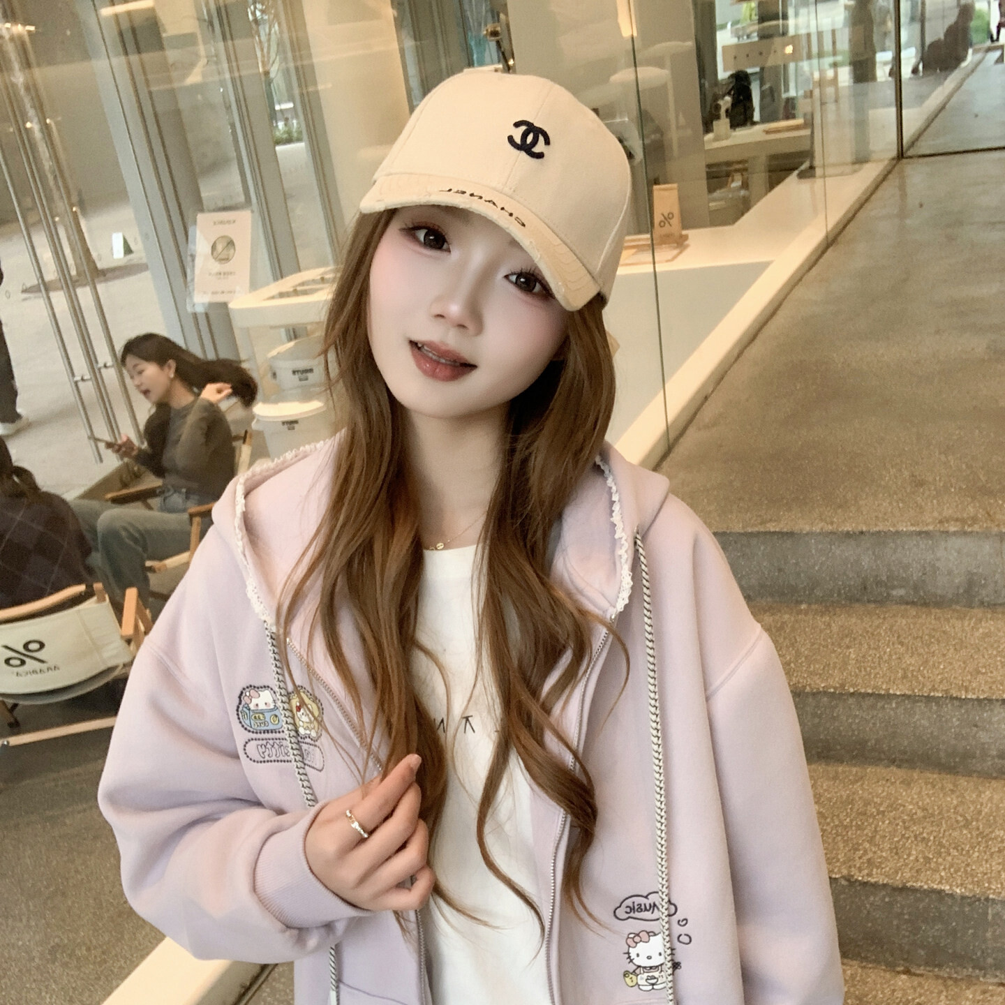 现货2026春秋季连帽外套女针织撞色可爱风学生休闲百搭外套