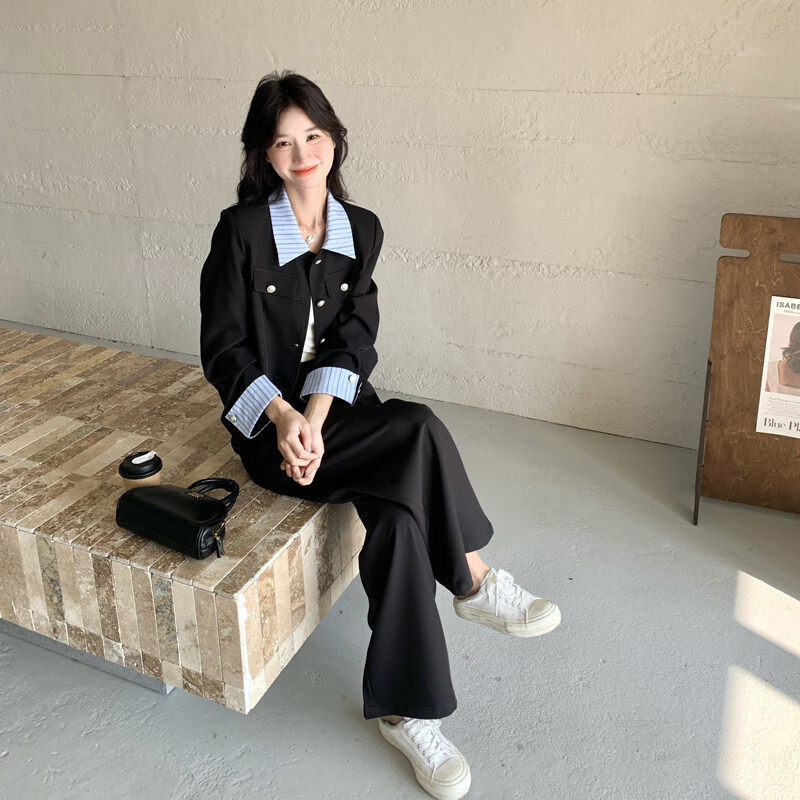新款优质2025年秋季精品休闲风女装韩版春秋假两件西装两件套