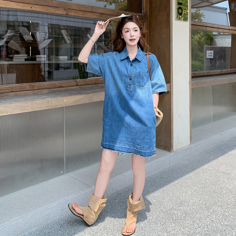 夏装优质精品疯狂促销甩卖甩新款宽松显瘦气质巨好看牛仔连衣裙