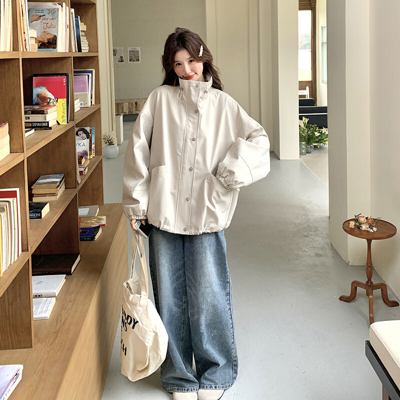 秋季美洋优质其他显瘦精品新品疯狂促销新款爆款时尚复古米色外套