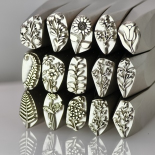 錾子钢印錾刻吉言生日花打金工具模具钢加工首饰花语语清新