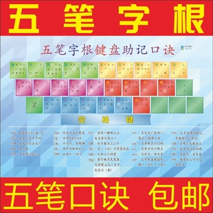 五笔字根表图五笔练习图五笔输入教程口诀表五笔打字教学初学五笔