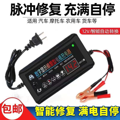 汽车智能电瓶充电器12V电池通用