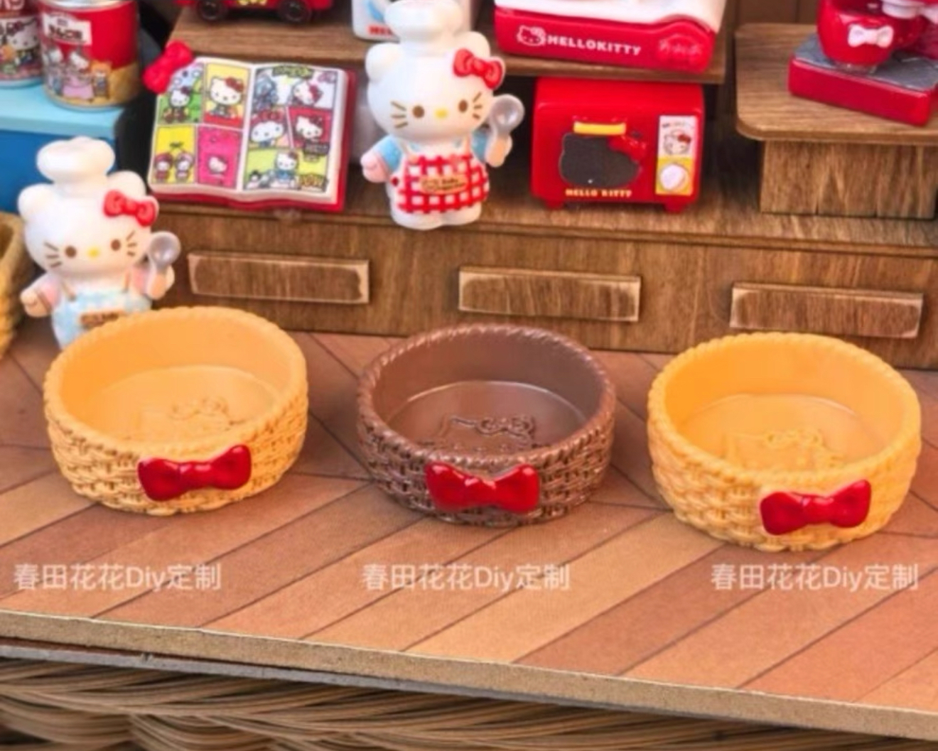 Kt圆框框食玩微缩树脂配件奶油胶材料摆件装饰手工场景