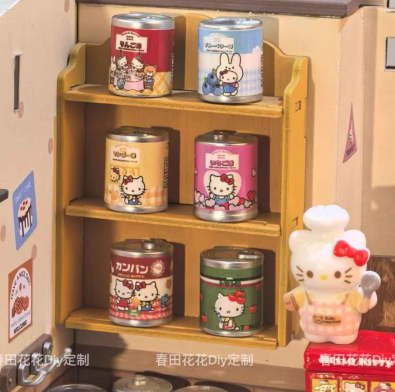 Kt罐头仿真食玩微缩树脂配件奶油胶材料摆件装饰手工场景