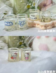 哞哞牛奶杯仿真食玩微缩树脂配件奶油胶材料摆件装饰手工场景
