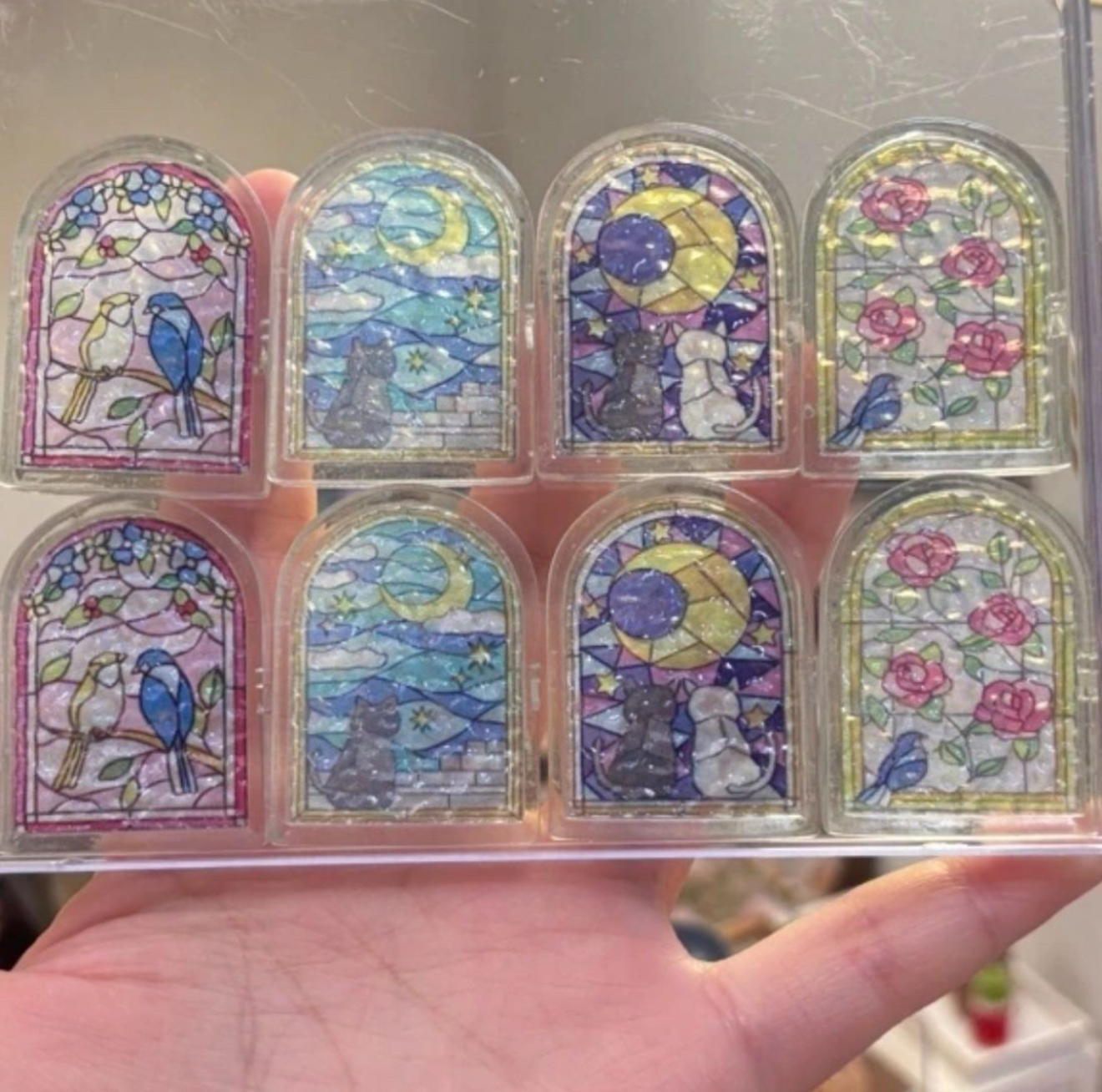 定制款立体冰透花窗砖块树脂配件娃屋摆件diy手工饰品奶油胶材料