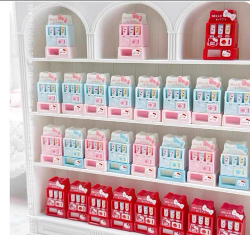 HelloKitty贩卖机仿真食玩微缩树脂配件奶油胶材料摆件装饰手工